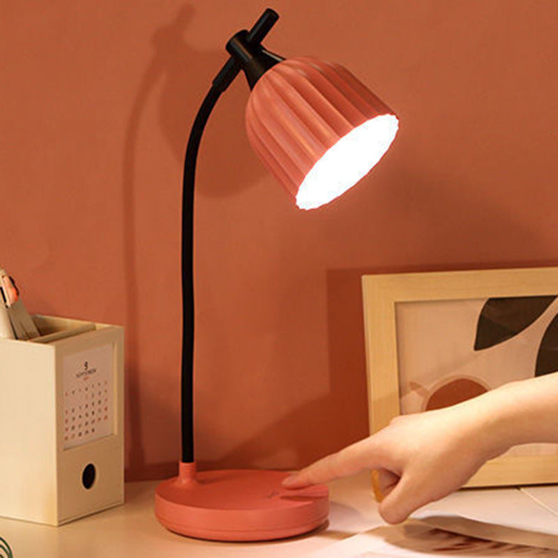 Modern Minimalist Round Pleated ABS LED Table Lamp For Living Room