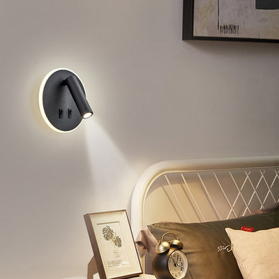 Modern Simplicity Round Rectangle Square Acrylic Iron LED Wall Sconce Lamp For Bedroom