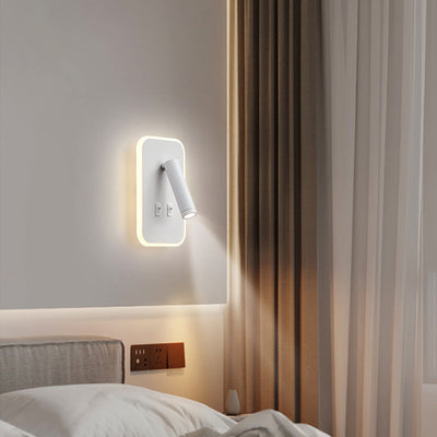 Modern Simplicity Round Rectangle Square Acrylic Iron LED Wall Sconce Lamp For Bedroom