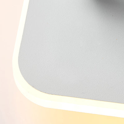 Modern Simplicity Round Rectangle Square Acrylic Iron LED Wall Sconce Lamp For Bedroom