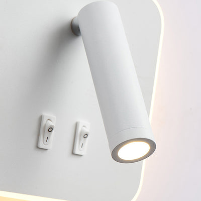 Modern Simplicity Round Rectangle Square Acrylic Iron LED Wall Sconce Lamp For Bedroom