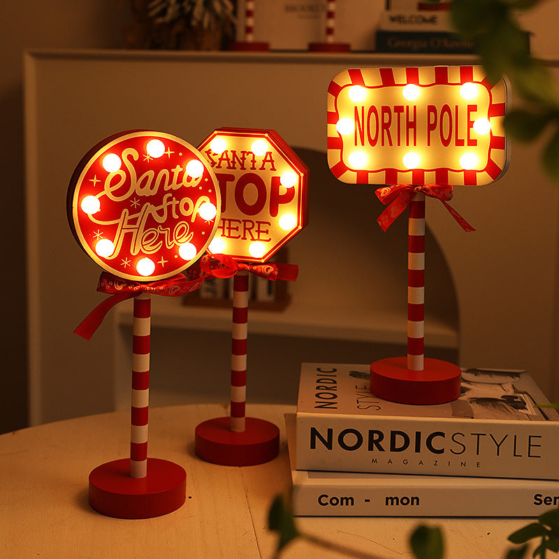 Moderne Art Deco Runde Octagon Rechteck Crown Weihnachten Hut Haus Metall Holz LED Tisch Lampe Für Schlafzimmer 