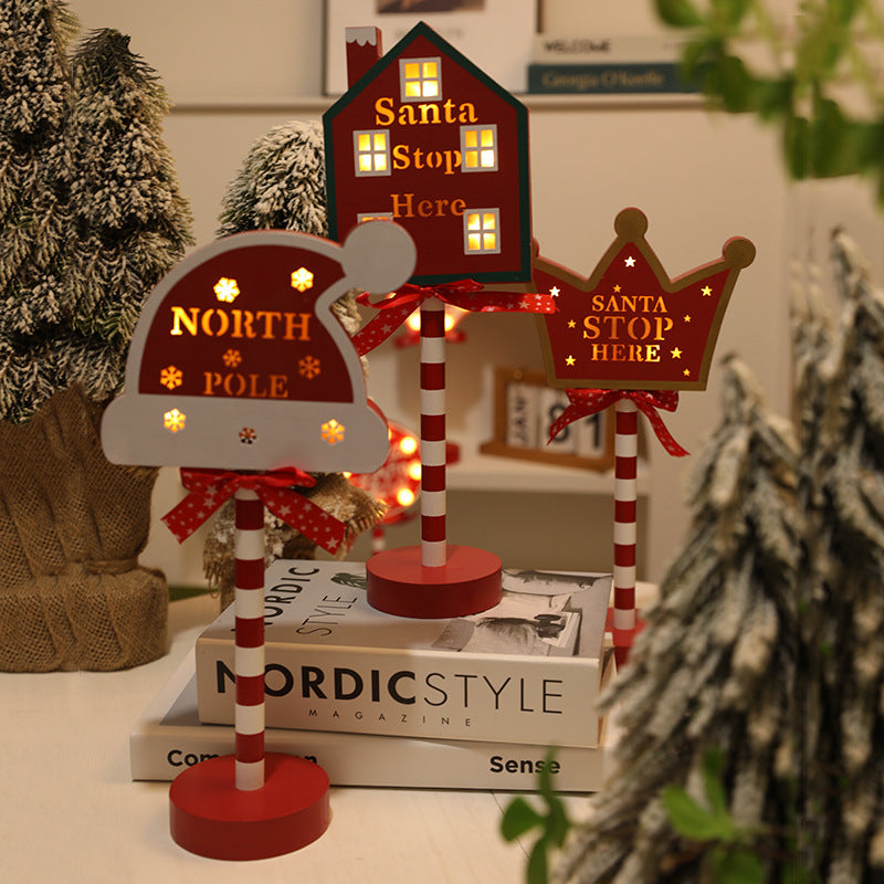 Moderne Art Deco Runde Octagon Rechteck Crown Weihnachten Hut Haus Metall Holz LED Tisch Lampe Für Schlafzimmer 
