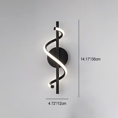 Lámpara de aplique de pared LED de hierro acrílico con línea redonda minimalista moderna para dormitorio 