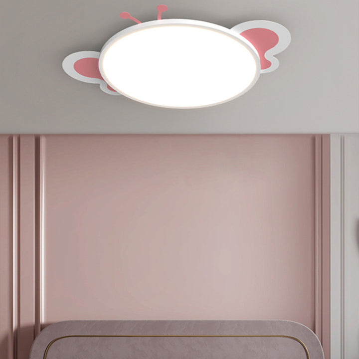 Moderne unbedeutende runde Schmetterlings-Form PS Eisen Aluminium LED Unterputz Deckenleuchte für Schlafzimmer 