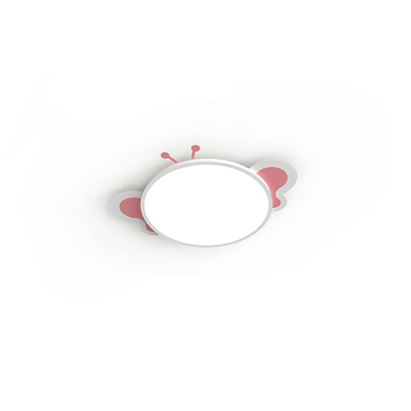 Moderne unbedeutende runde Schmetterlings-Form PS Eisen Aluminium LED Unterputz Deckenleuchte für Schlafzimmer 