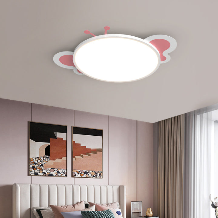 Moderne unbedeutende runde Schmetterlings-Form PS Eisen Aluminium LED Unterputz Deckenleuchte für Schlafzimmer 