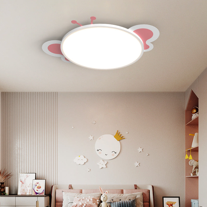 Moderne unbedeutende runde Schmetterlings-Form PS Eisen Aluminium LED Unterputz Deckenleuchte für Schlafzimmer 