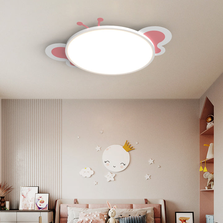Moderne unbedeutende runde Schmetterlings-Form PS Eisen Aluminium LED Unterputz Deckenleuchte für Schlafzimmer 