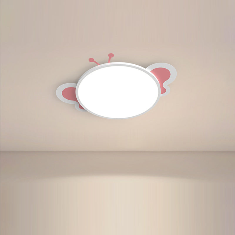 Moderne unbedeutende runde Schmetterlings-Form PS Eisen Aluminium LED Unterputz Deckenleuchte für Schlafzimmer 