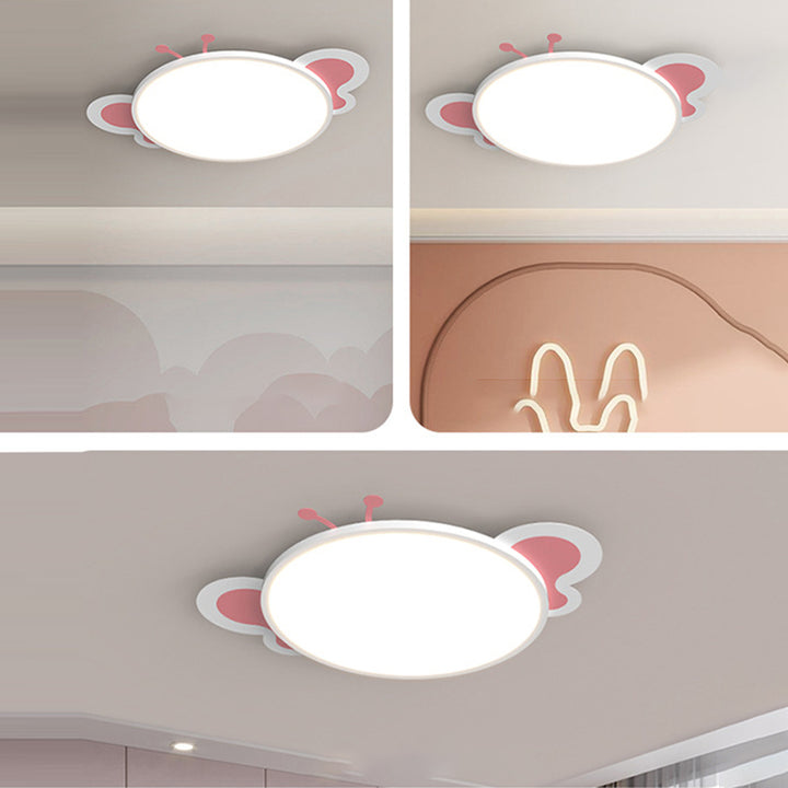Moderne unbedeutende runde Schmetterlings-Form PS Eisen Aluminium LED Unterputz Deckenleuchte für Schlafzimmer 