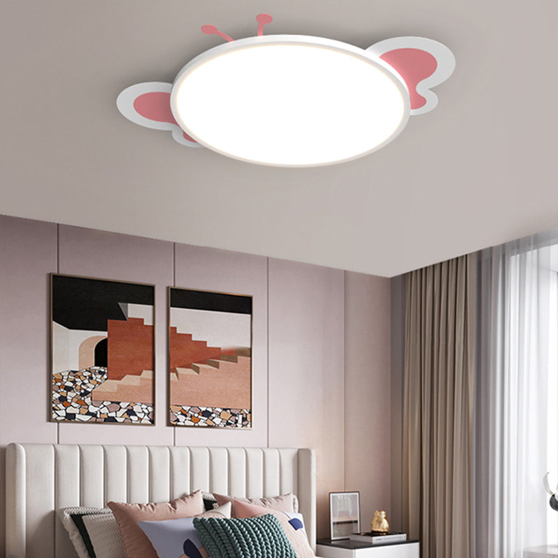 Moderne unbedeutende runde Schmetterlings-Form PS Eisen Aluminium LED Unterputz Deckenleuchte für Schlafzimmer 