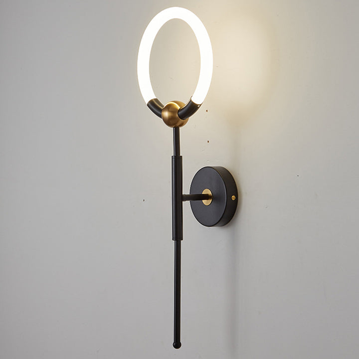 Lampe murale LED en acrylique et fer ronde moderne de luxe pour salon 