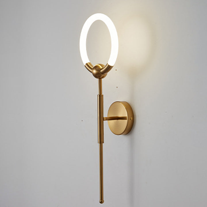 Lampe murale LED en acrylique et fer ronde moderne de luxe pour salon 