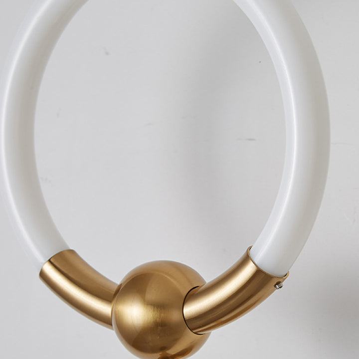 Lampe murale LED en acrylique et fer ronde moderne de luxe pour salon 