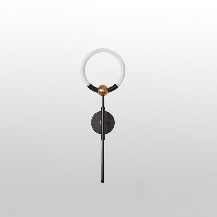 Lampe murale LED en acrylique et fer ronde moderne de luxe pour salon 