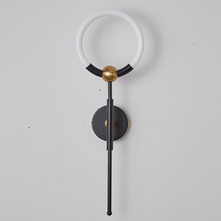 Lampe murale LED en acrylique et fer ronde moderne de luxe pour salon 