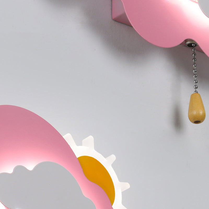 Applique murale LED en acrylique et fer avec fermeture éclair nuage Art déco moderne pour salon 