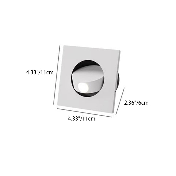 Moderne minimalistische runde quadratische Aluminium-LED-Wandleuchte für Wohnzimmer 