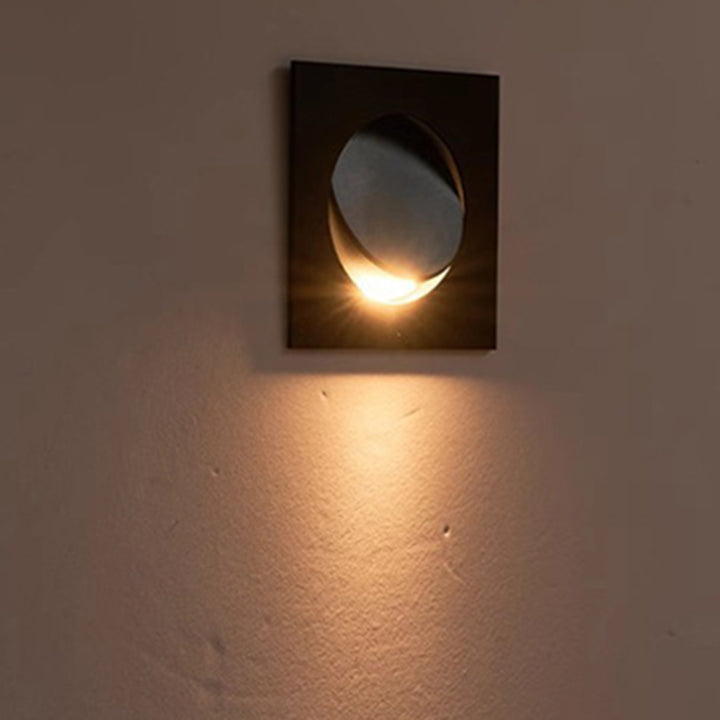 Moderne minimalistische runde quadratische Aluminium-LED-Wandleuchte für Wohnzimmer 