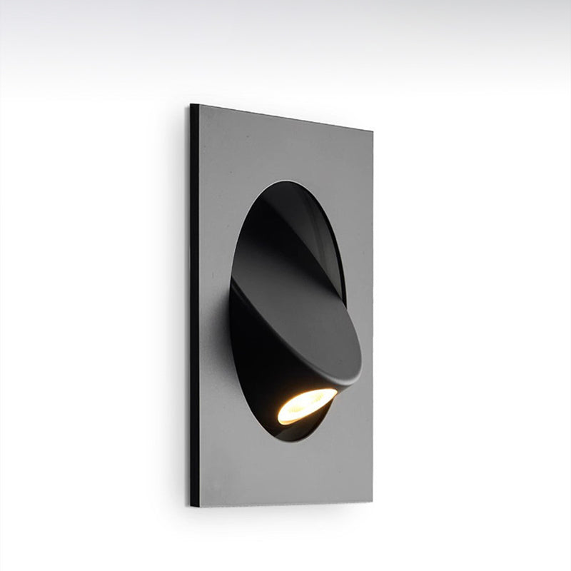 Modern Minimalist Round Square Aluminum LED Wall Sconce Lamp For Living Room