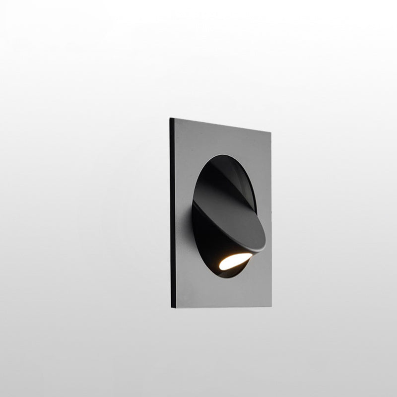Moderne minimalistische runde quadratische Aluminium-LED-Wandleuchte für Wohnzimmer 