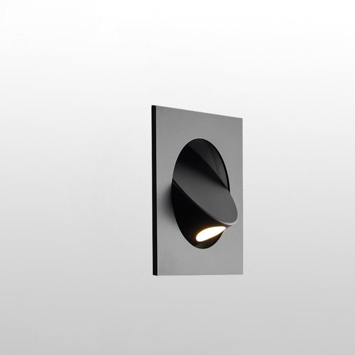 Moderne minimalistische runde quadratische Aluminium-LED-Wandleuchte für Wohnzimmer 