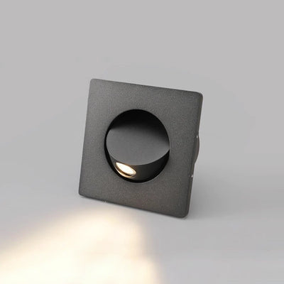 Modern Minimalist Round Square Aluminum LED Wall Sconce Lamp For Living Room
