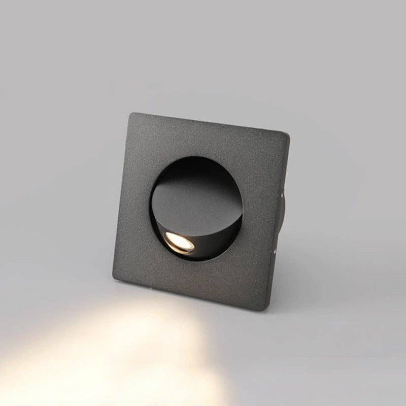 Modern Minimalist Round Square Aluminum LED Wall Sconce Lamp For Living Room