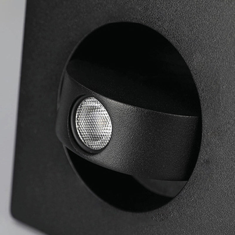 Moderne minimalistische runde quadratische Aluminium-LED-Wandleuchte für Wohnzimmer 