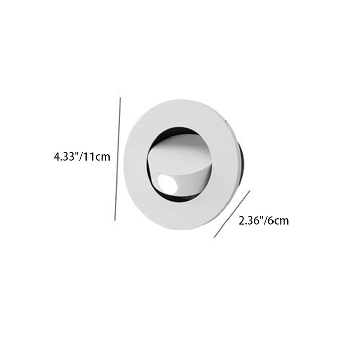 Moderne minimalistische runde quadratische Aluminium-LED-Wandleuchte für Wohnzimmer 