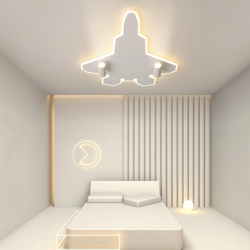 مصباح سقف للأطفال من الأكريليك والحديد بتصميم طائرة آرت ديكو الحديثة LED لغرفة النوم 