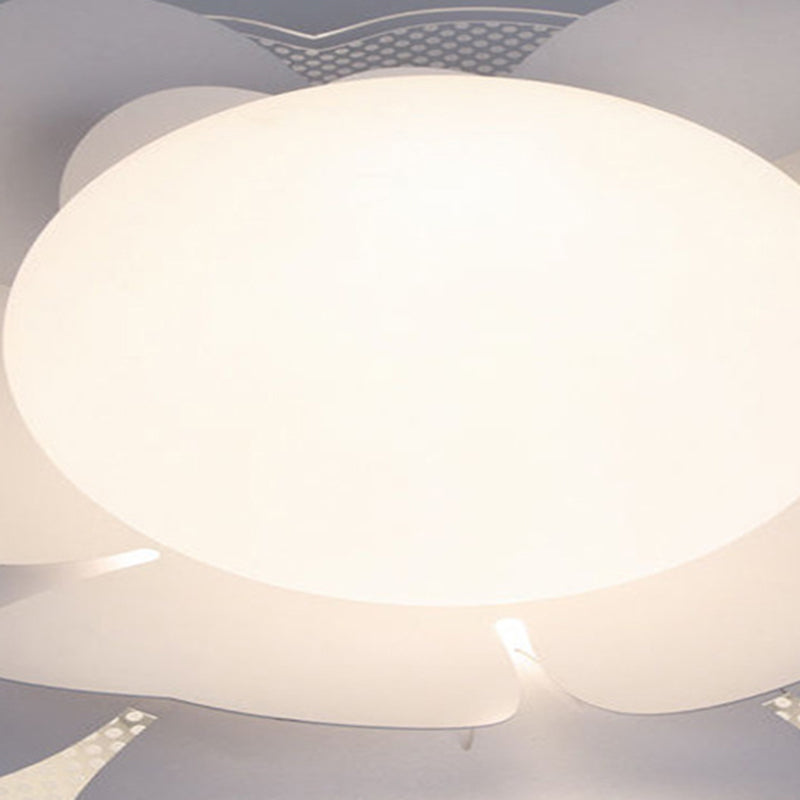 Plafonnier LED rond en acrylique et fer Lotus créatif contemporain pour salon 