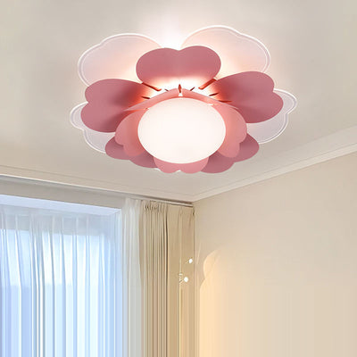 Plafonnier LED rond en acrylique et fer Lotus créatif contemporain pour salon 