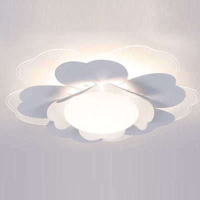 Plafonnier LED rond en acrylique et fer Lotus créatif contemporain pour salon 