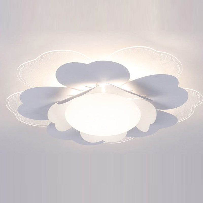 Plafonnier LED rond en acrylique et fer Lotus créatif contemporain pour salon 