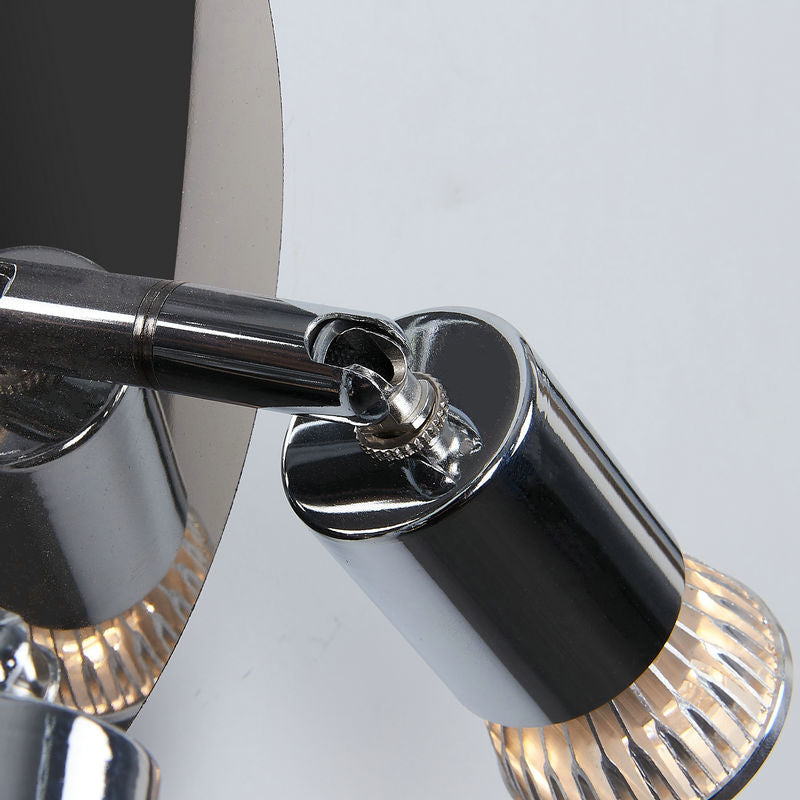 Plafonnier semi-encastré à 3 lumières en fer rond cylindre branche minimaliste moderne pour salon 