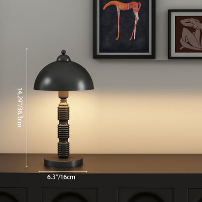 Modern Luxury Half Round Column Iron 1-Light Table Lamp For Living Room