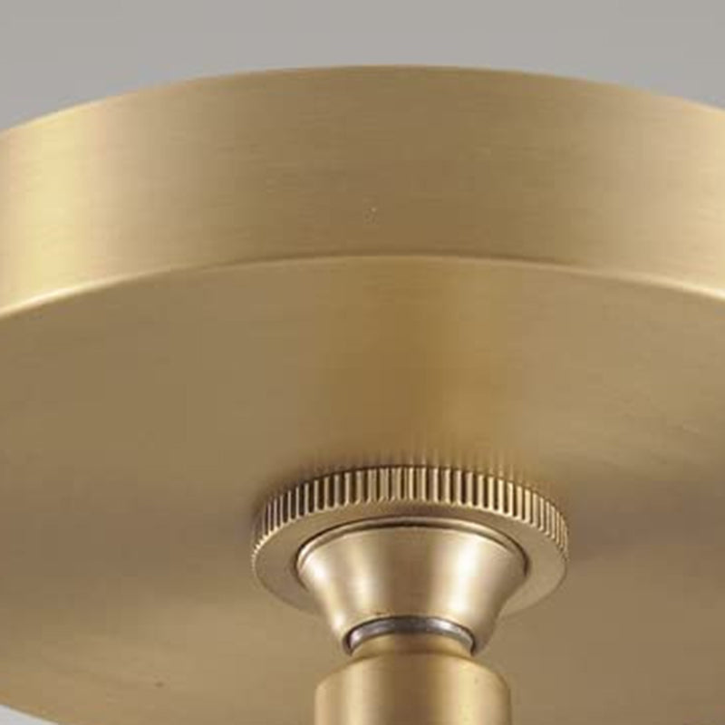 Suspension contemporaine scandinave conique ronde en verre cristal et fer à 1 lumière pour chambre 