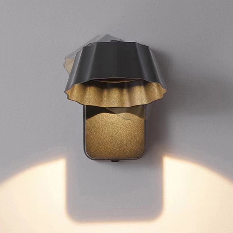 Moderne minimalistische beunruhigte runde quadratische Aluminium-LED-Wandleuchterlampe für den Garten 