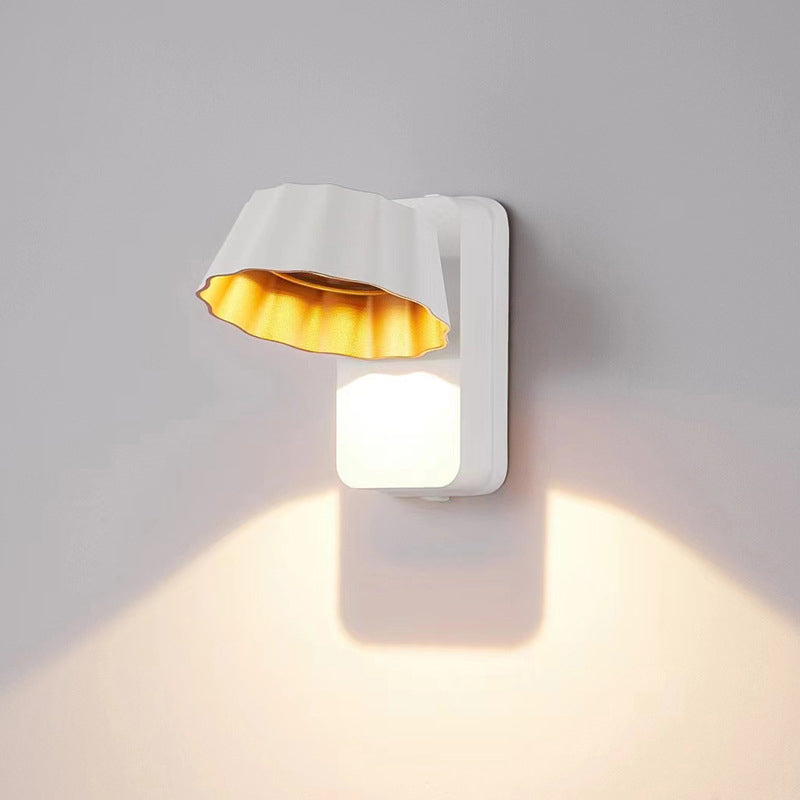 Moderne minimalistische beunruhigte runde quadratische Aluminium-LED-Wandleuchterlampe für den Garten 