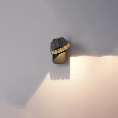 Moderne minimalistische beunruhigte runde quadratische Aluminium-LED-Wandleuchterlampe für den Garten 