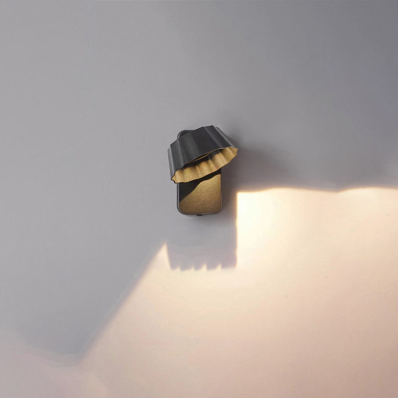 Moderne minimalistische beunruhigte runde quadratische Aluminium-LED-Wandleuchterlampe für den Garten 