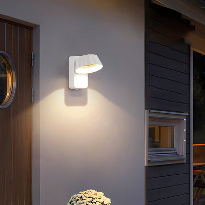 Moderne minimalistische beunruhigte runde quadratische Aluminium-LED-Wandleuchterlampe für den Garten 