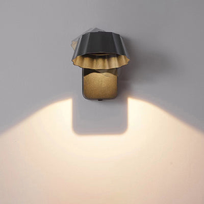 Moderne minimalistische beunruhigte runde quadratische Aluminium-LED-Wandleuchterlampe für den Garten 