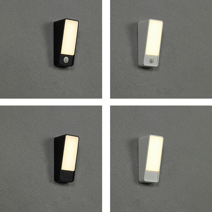 Moderne minimalistische gekippte Rechteck Aluminium LED Wandleuchte Lampe für Garten 