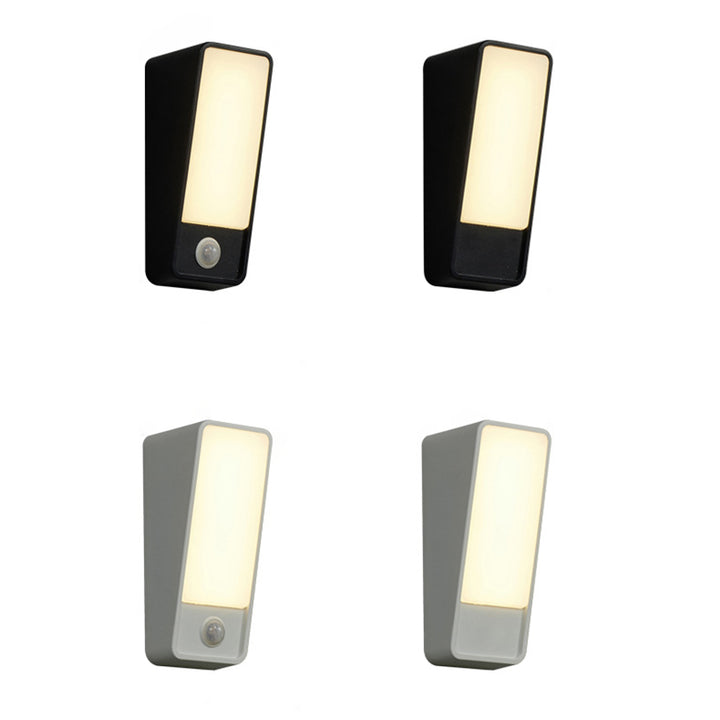 Moderne minimalistische gekippte Rechteck Aluminium LED Wandleuchte Lampe für Garten 