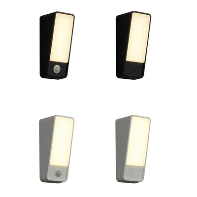 Moderne minimalistische gekippte Rechteck Aluminium LED Wandleuchte Lampe für Garten 