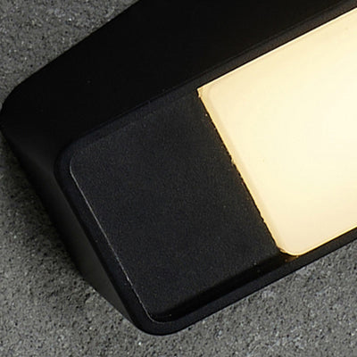 Moderne minimalistische gekippte Rechteck Aluminium LED Wandleuchte Lampe für Garten 