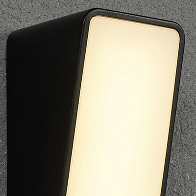 Moderne minimalistische gekippte Rechteck Aluminium LED Wandleuchte Lampe für Garten 